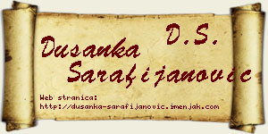 Dušanka Sarafijanović vizit kartica